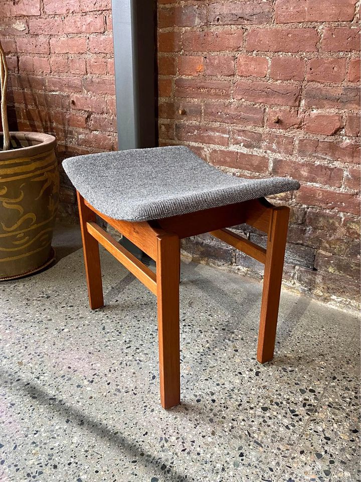 1960s Danish Teak Ottoman  Stool by Inger Klingenberg