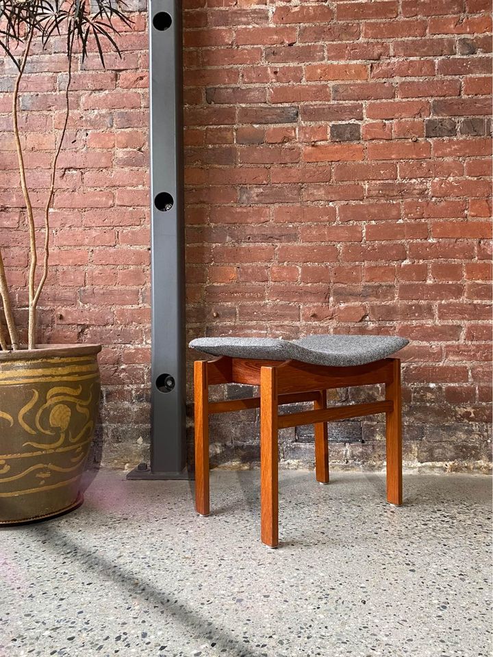 1960s Danish Teak Ottoman Stool by Inger Klingenberg