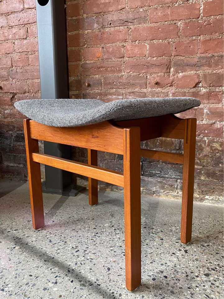 1960s Danish Teak Ottoman Stool by Inger Klingenberg