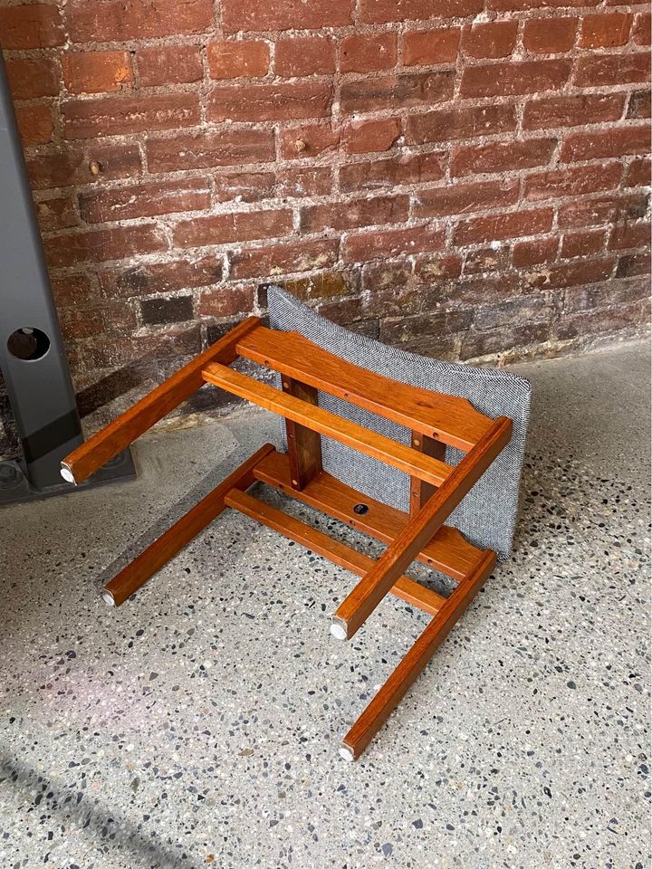 1960s Danish Teak Ottoman Stool by Inger Klingenberg