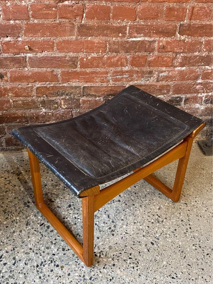 1960s Danish Teak Ottoman Stool by Madsen & Larson