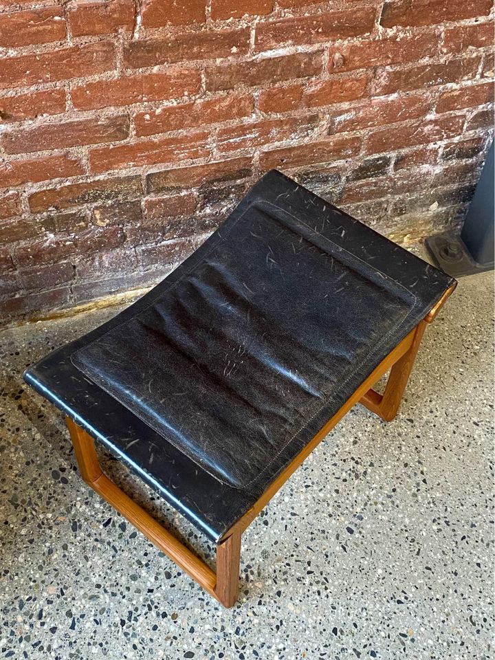 1960s Danish Teak Ottoman Stool by Madsen & Larson