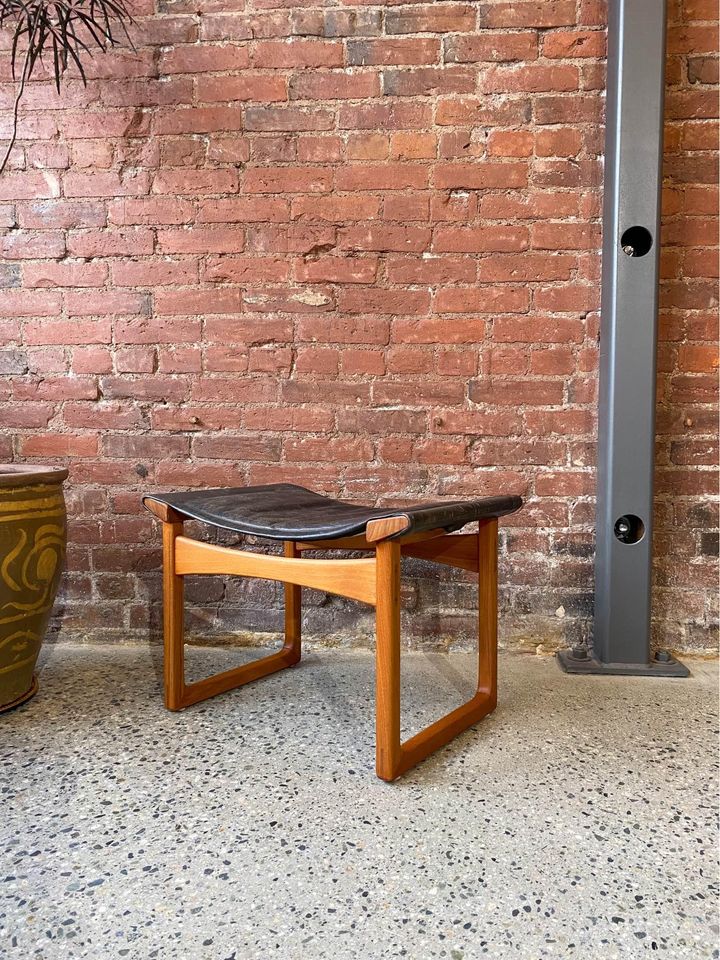 1960s Danish Teak Ottoman Stool by Madsen & Larson