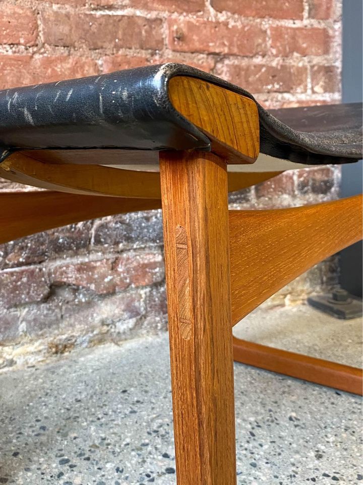 1960s Danish Teak Ottoman Stool by Madsen & Larson