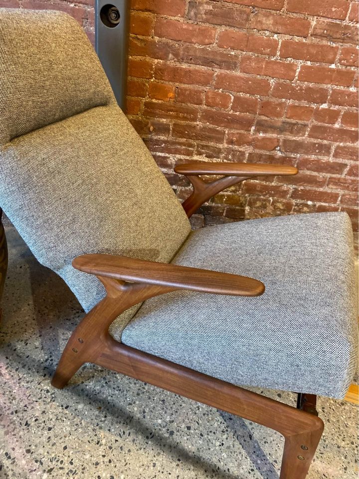 1960s Danish Teak Reclining Lounge Chair by Christian Sørensen