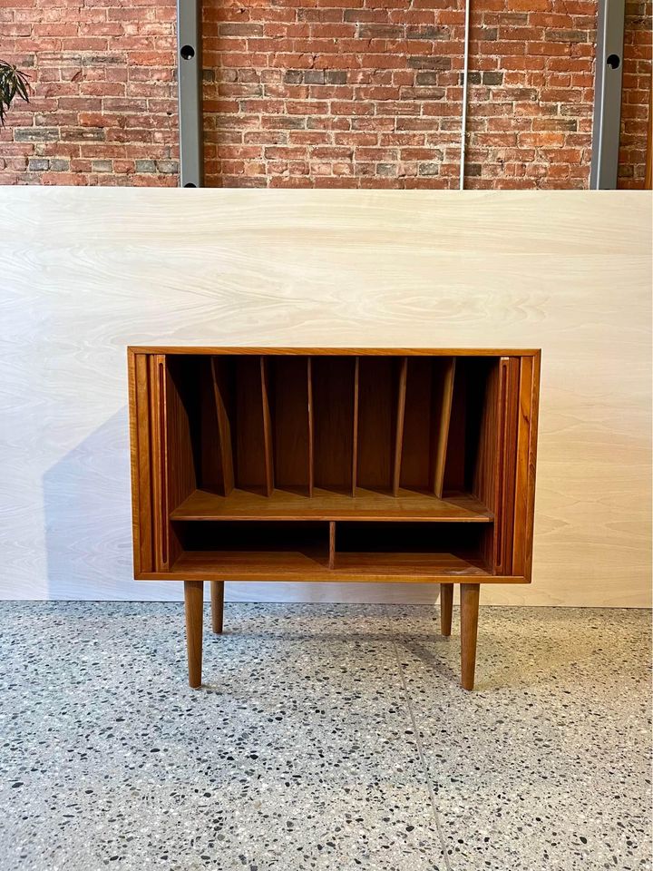 1960's Danish Teak Record Cabinet