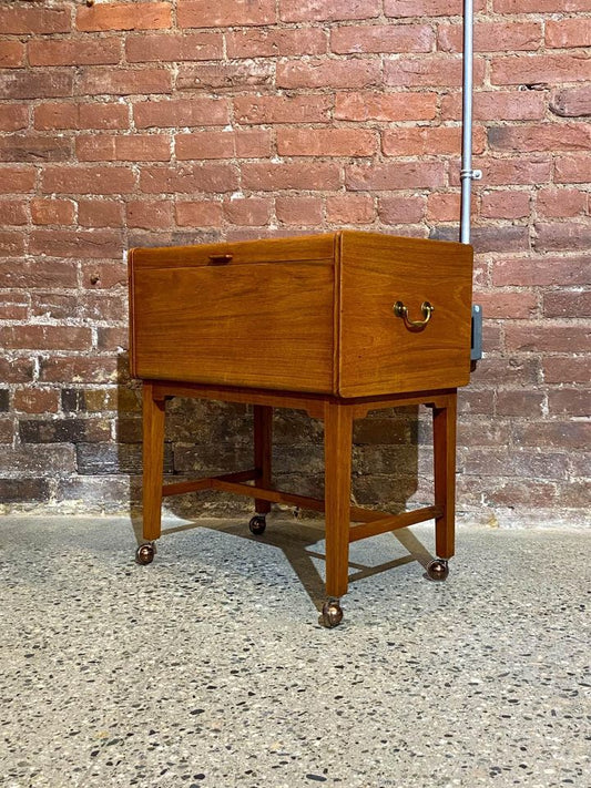 1960s Danish Teak Storage Box Side End Table by Ludvig Pontopiddan