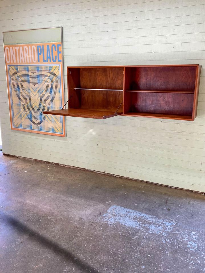 1960s Danish Teak Wall Mounted Cabinet