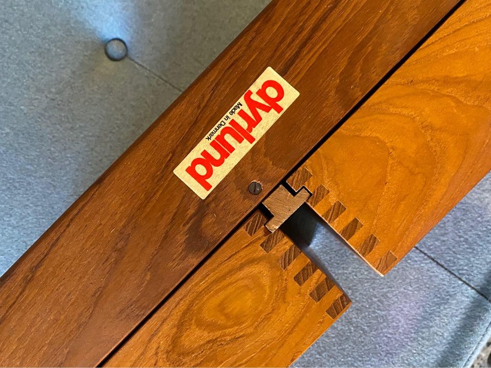 1960s Danish Teak Wall Mounted Shelf with Drawers