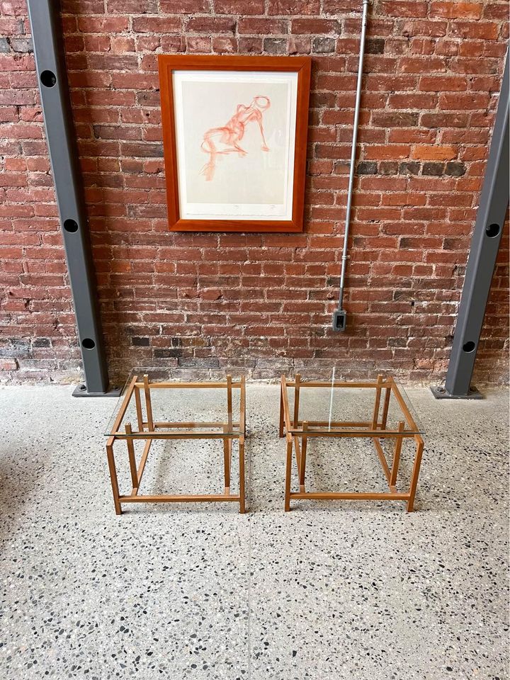 1960s Danish Teak and Glass End Tables by Henning Norgaard