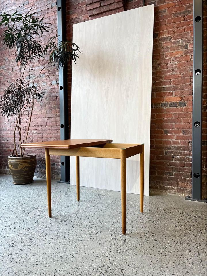 1960s Danish Teak and Oak Dining Table Desk by Hans Wegner