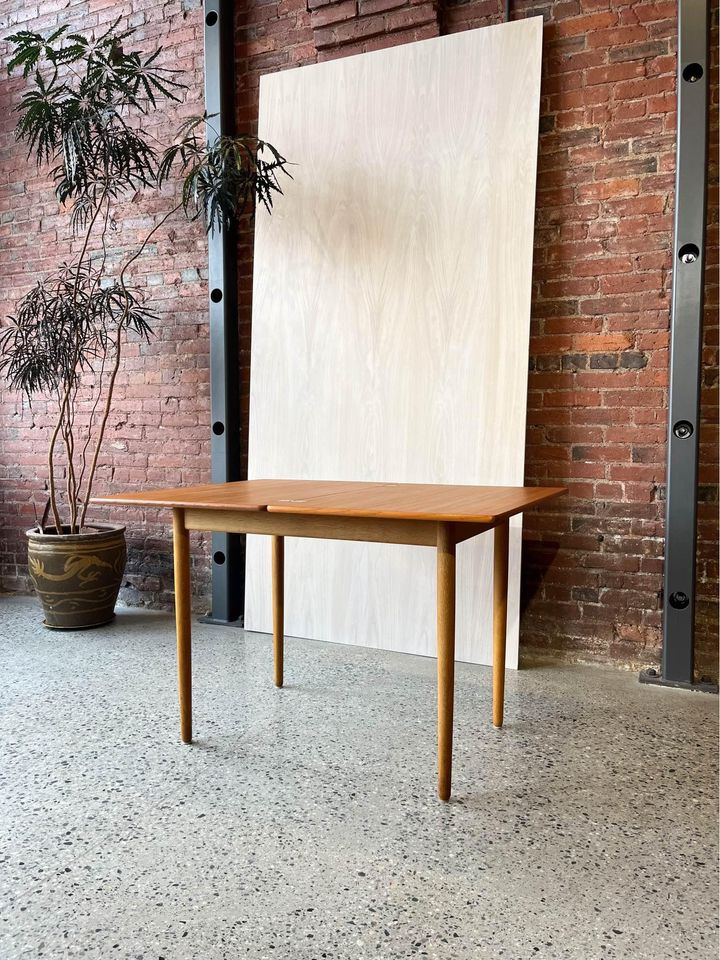 1960s Danish Teak and Oak Dining Table Desk by Hans Wegner