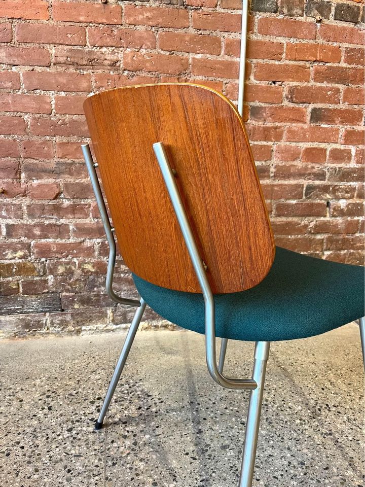 1960s Danish Teak and Steel Side Chairs by Borge Mogensen