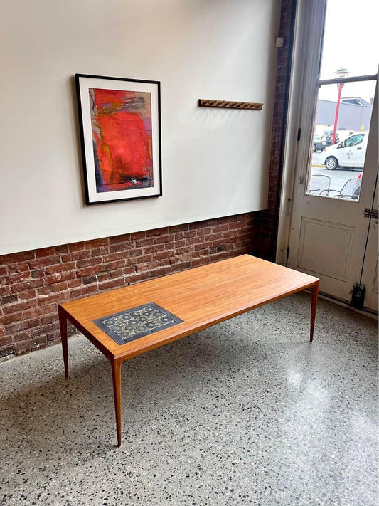 1960s Danish Teak and Tile Coffee Table by Johannes Andersen