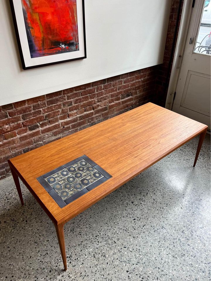 1960s Danish Teak and Tile Coffee Table by Johannes Andersen