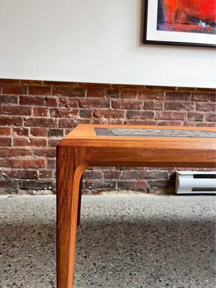 1960s Danish Teak and Tile Coffee Table by Johannes Andersen