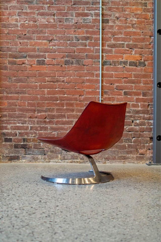 1960s IS-63 Scimitar Chair designed by Preben Fabricius and Jørgen Kastholm and Ivan Schlechter