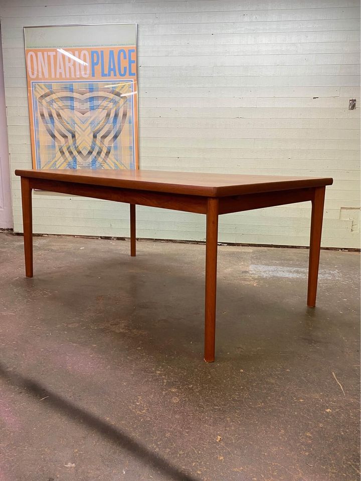 1960s Large Scale Danish Teak Dining Table