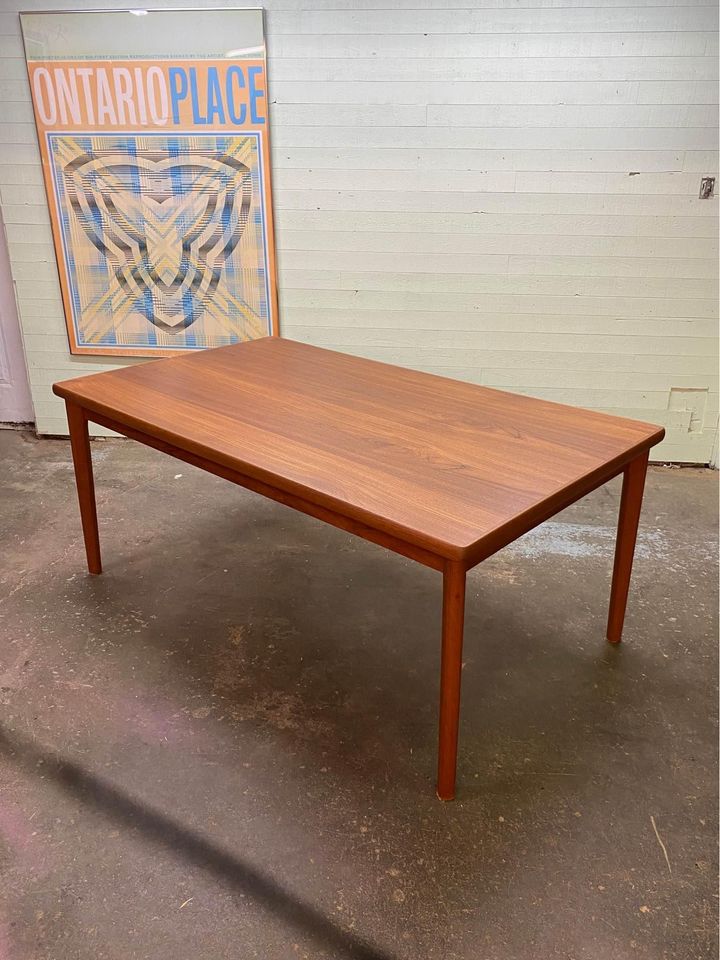 1960s Large Scale Danish Teak Dining Table