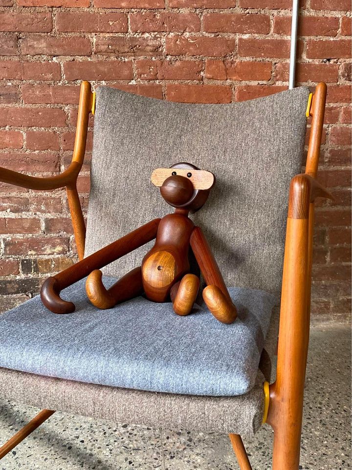 1960s Medium Size Teak Ape Monkey by Kay Bojesen