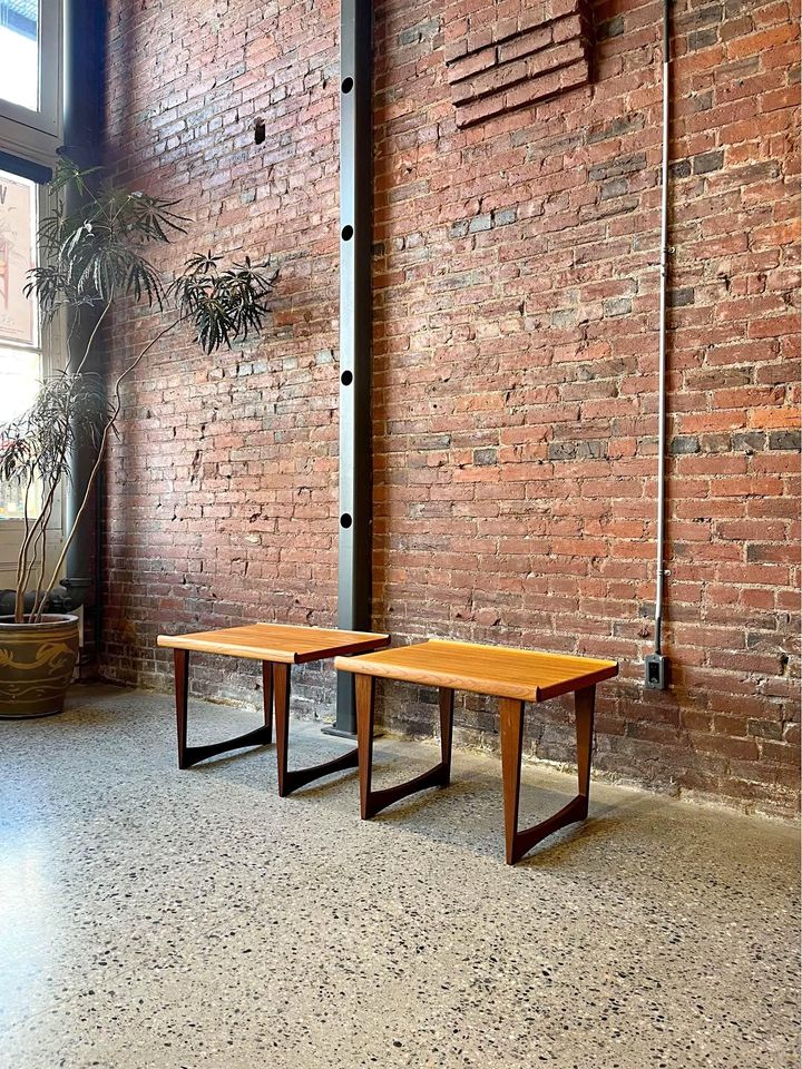 1960s Mid Century Teak Side End Tables