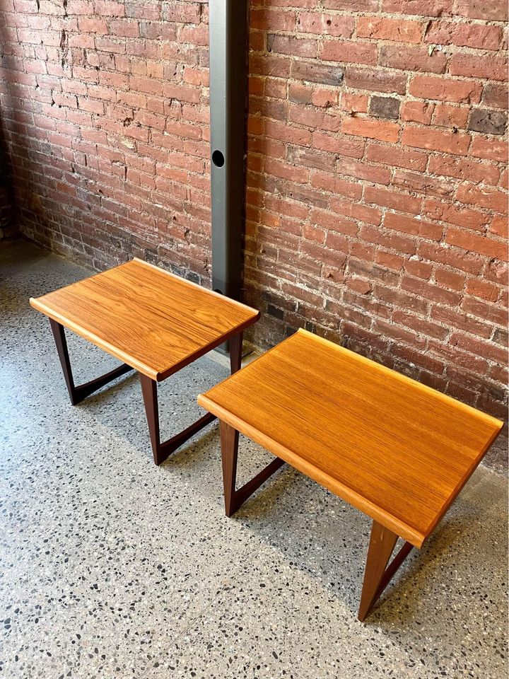 1960s Mid Century Teak Side End Tables