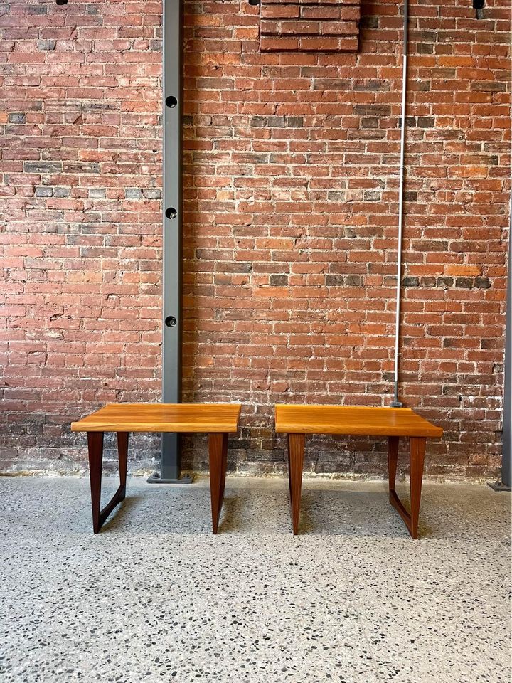 1960s Mid Century Teak Side End Tables