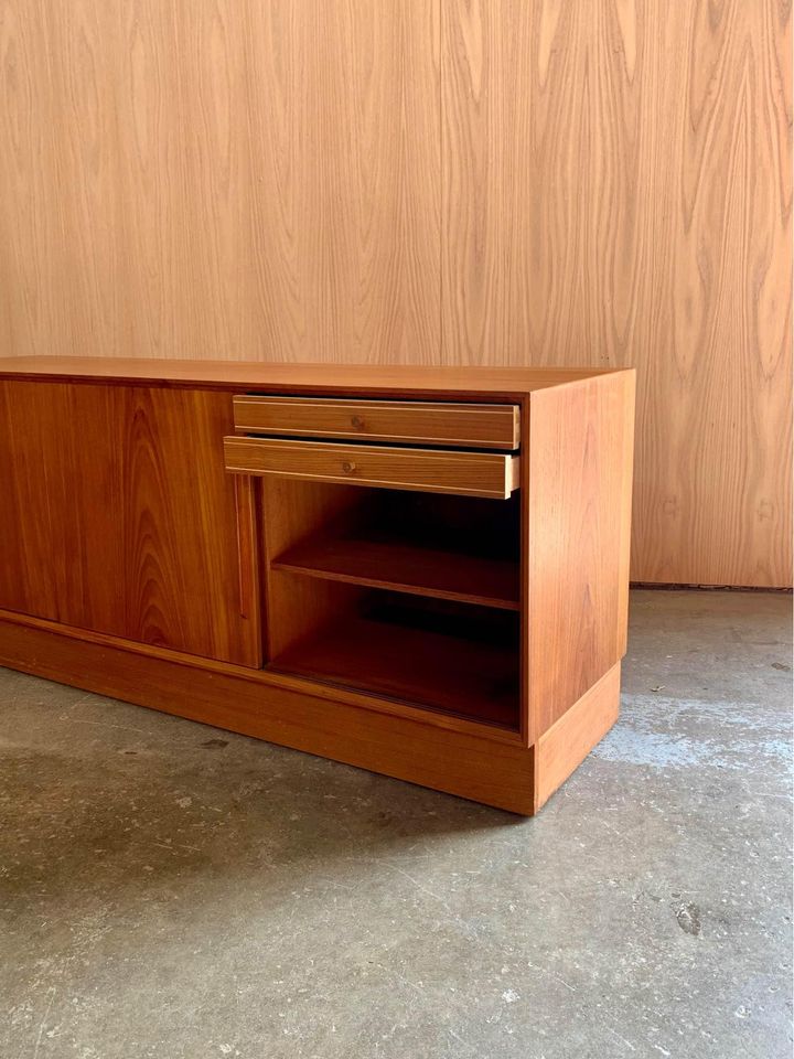 1960s Mid Century Teak Sideboard Credenza Media Stand