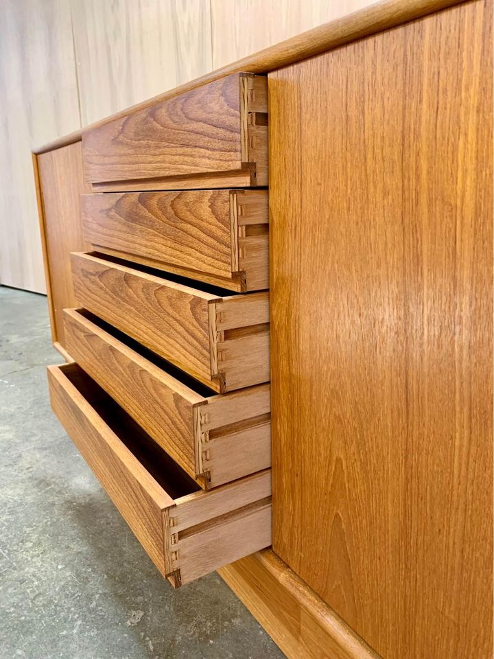 1960s Mid Century Teak Sideboard Credenza