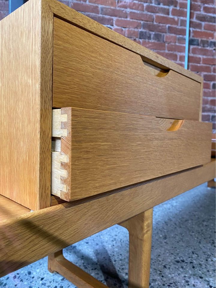 1960s Norwegian Oak Coffee Table  Bench by Torbjørn Afdal