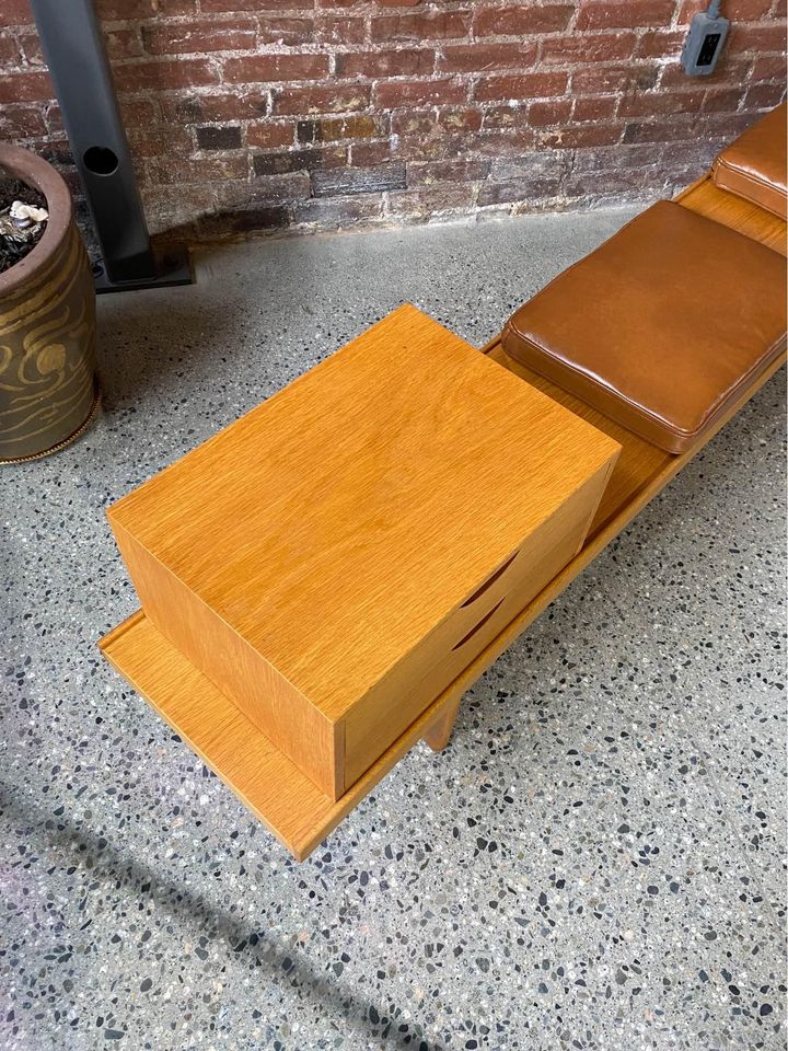 1960s Norwegian Oak Coffee Table  Bench by Torbjørn Afdal