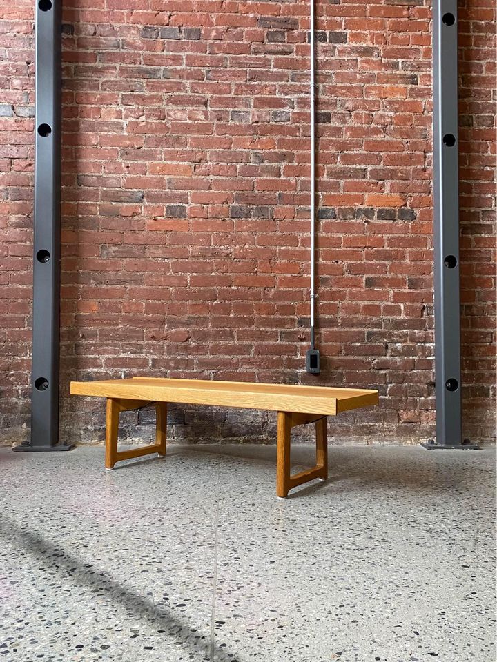 1960s Norwegian Oak Coffee Table Bench by Torbjørn Afdal