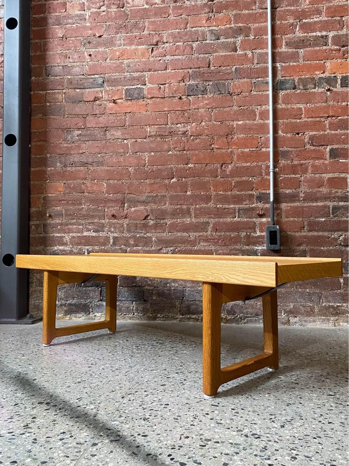 1960s Norwegian Oak Coffee Table Bench by Torbjørn Afdal