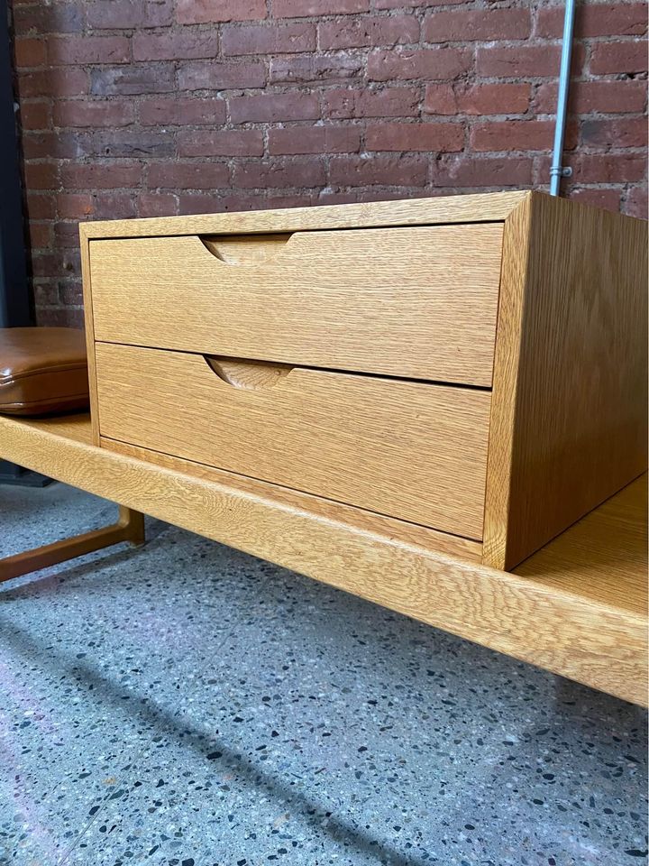 1960s Norwegian Oak Coffee Table  Bench by Torbjørn Afdal