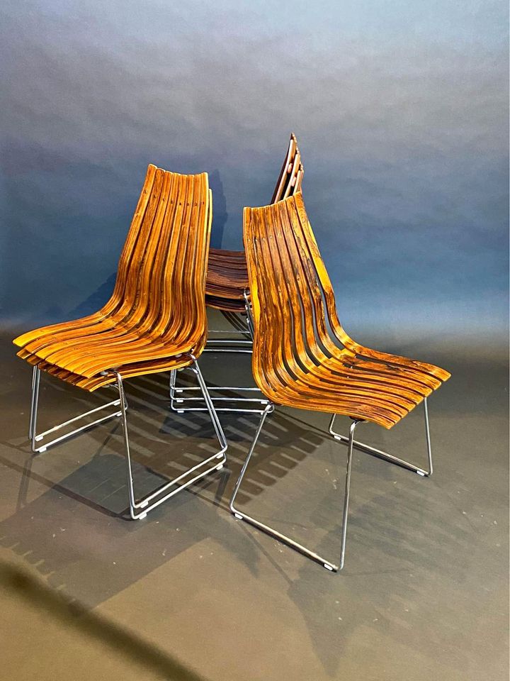 1960s Norwegian Rosewood Dining Chairs by Hans Brattrud