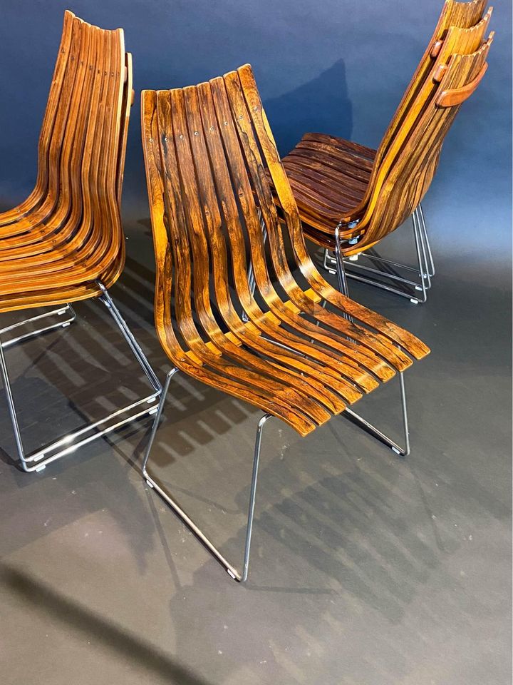 1960s Norwegian Rosewood Dining Chairs by Hans Brattrud