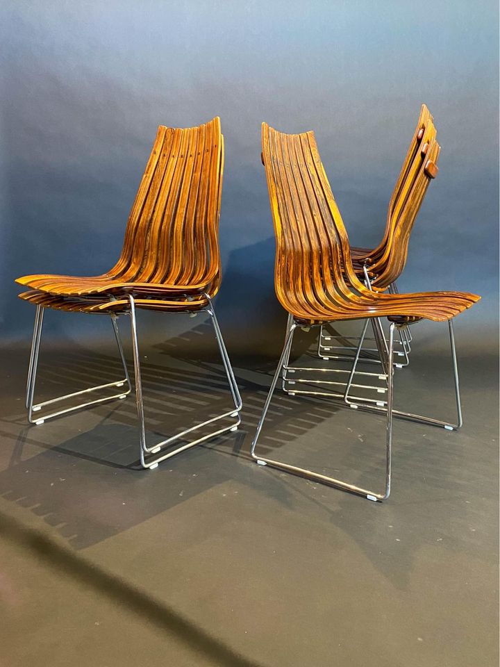 1960s Norwegian Rosewood Dining Chairs by Hans Brattrud