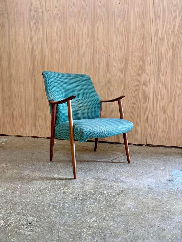 1960s Norwegian Walnut Lounge Chair