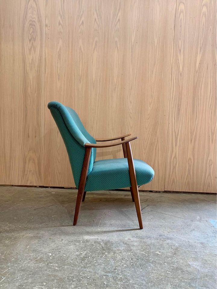 1960s Norwegian Walnut Lounge Chair