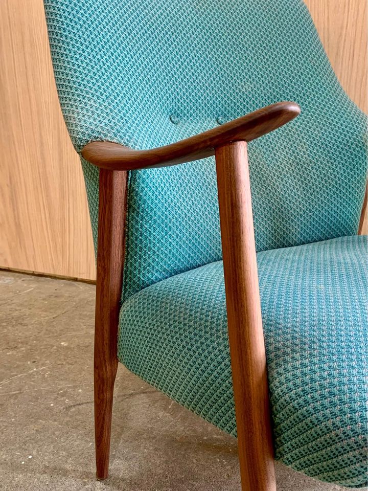 1960s Norwegian Walnut Lounge Chair