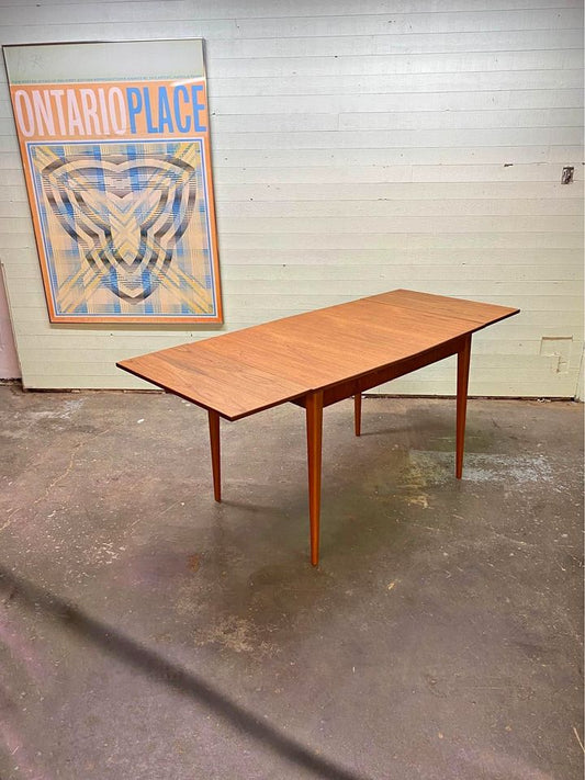 1960s Small Scale Danish Teak Dining Table