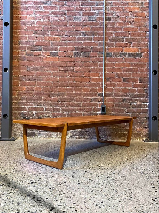 1960s Solid Teak Coffee Table by Peter Hvidt