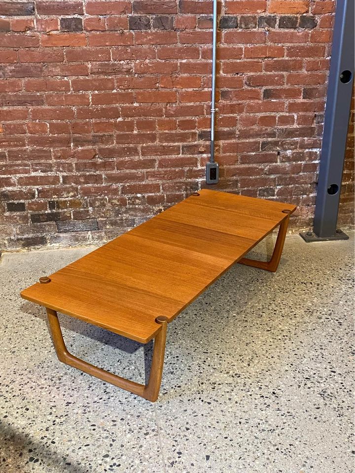 1960s Solid Teak Coffee Table by Peter Hvidt