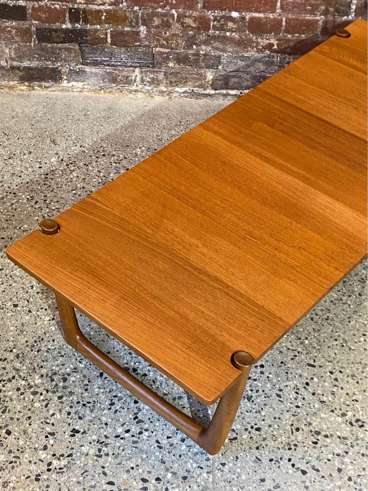 1960s Solid Teak Coffee Table by Peter Hvidt