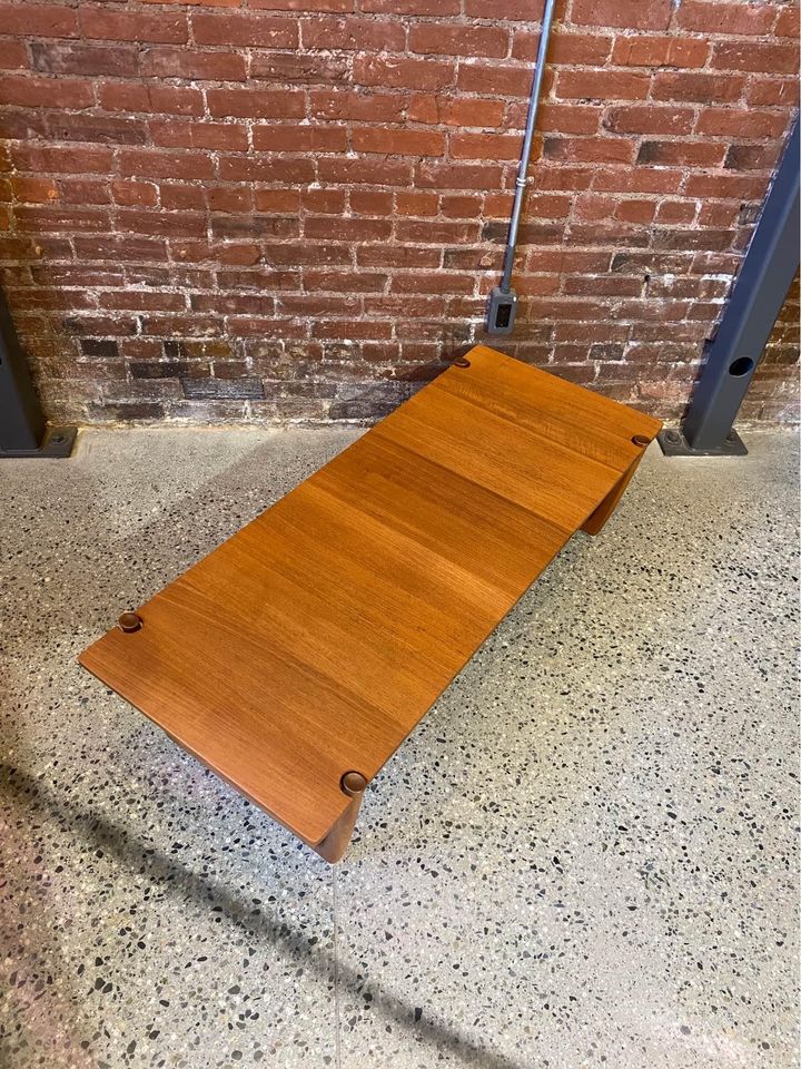 1960s Solid Teak Coffee Table by Peter Hvidt