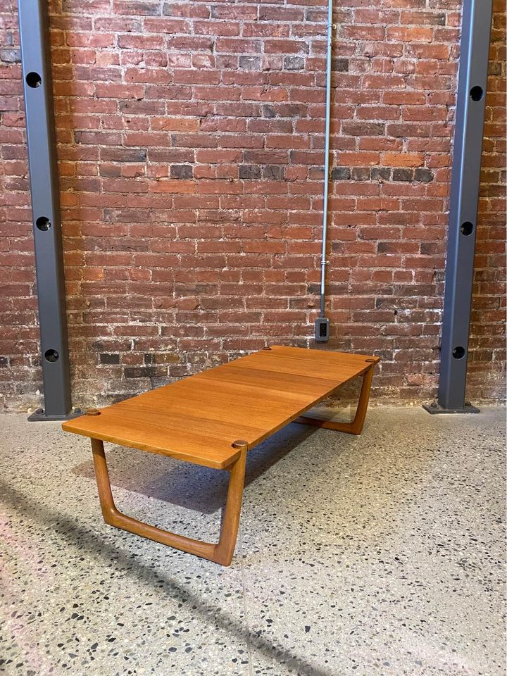 1960s Solid Teak Coffee Table by Peter Hvidt