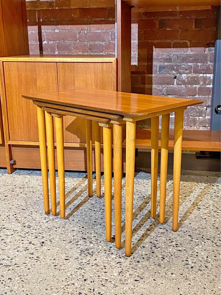 1960s Swedish Teak Nesting Side / End Tables