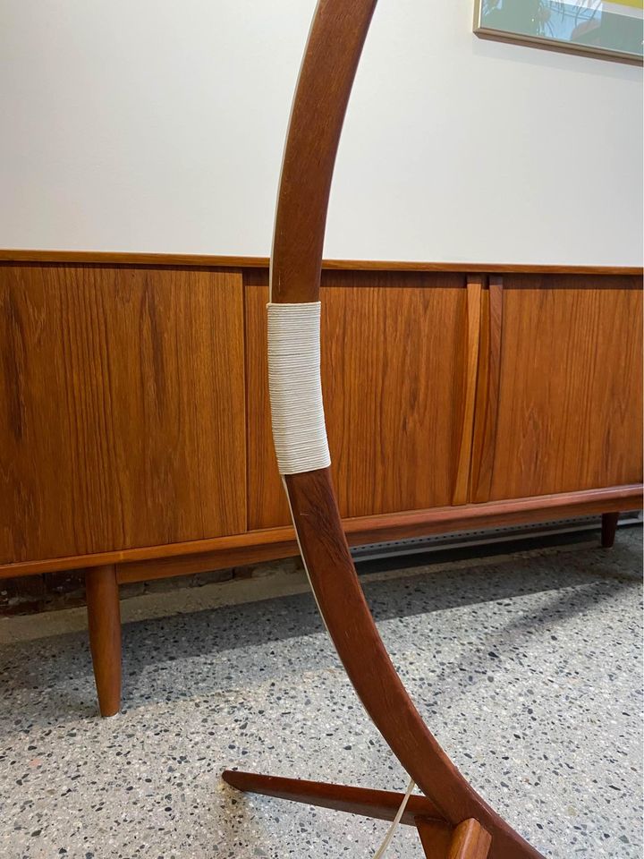 1960s Teak “Bow” Floor Lamp