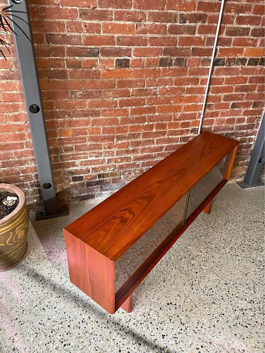 1960s Teak Credenza TV Stand Hutch