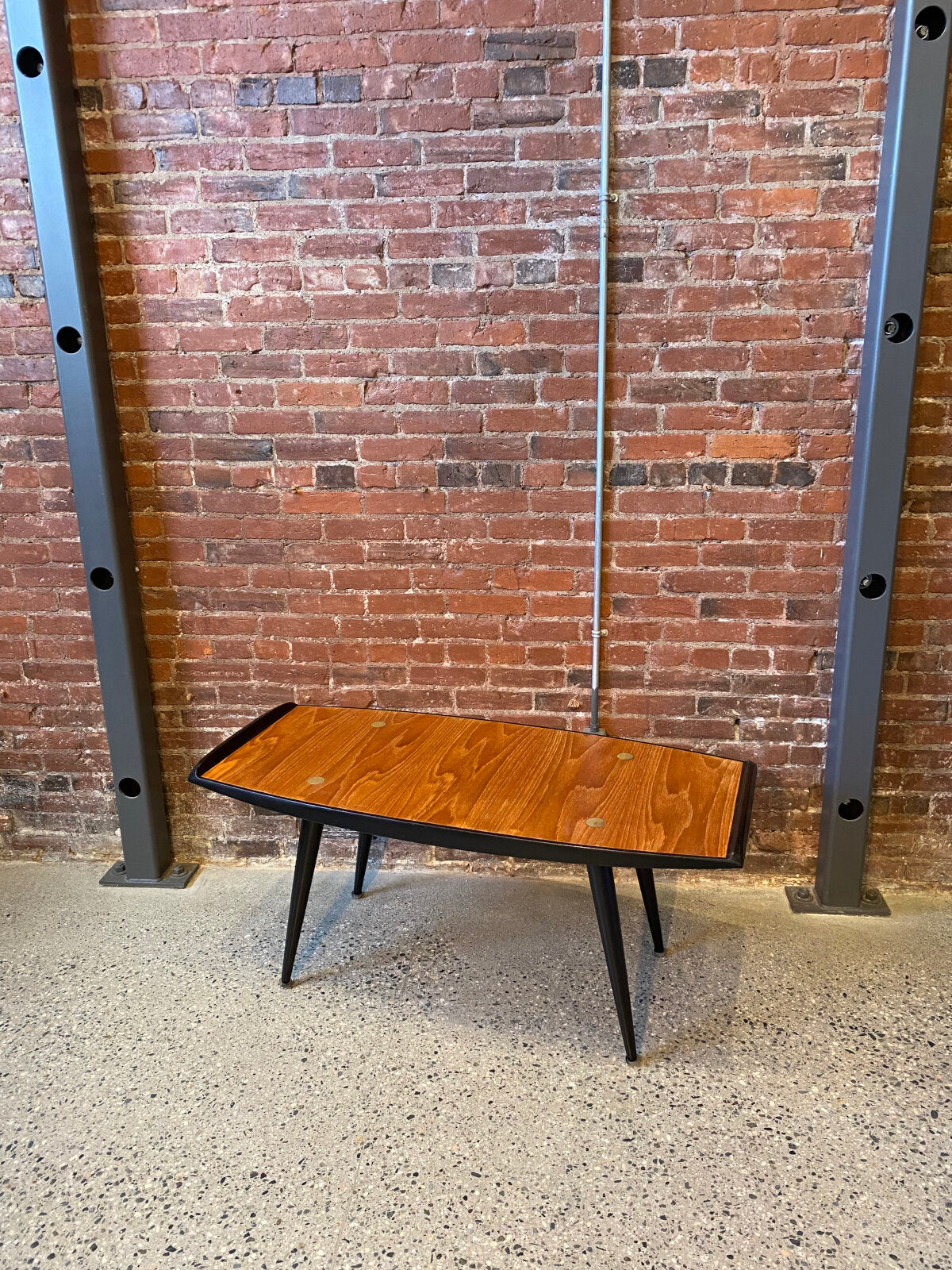 1960s Teak and Brass Coffee Table